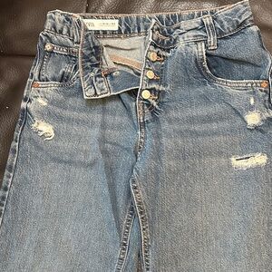 Zara girls - Distressed Blue Denim Jeans